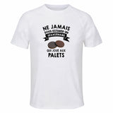 Maillot de Sport Homme Palets Sexagenaire - T-Shirt Respirant Polyester Manches Courtes - Cadeau Sportif Anniversaire Noël Fête des Pères