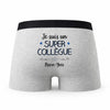 Caleçon Pierre - Yves Un Super Collègue - Humour Boxer Gris Idée Cadeau
