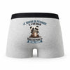 Caleçon Le Joueur De Petanque Panda Grain - Humour Boxer Gris Idée Cadeau
