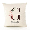 Housse de Coussin Premium Gwenaëlle Lettre - Coton Canvas Fairtrade Beige Idée Cadeau Décoration Canapé 40x40