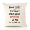 Housse de Coussin Premium Maryvonne ça n'existe Pas - Coton Canvas Fairtrade Beige Idée Cadeau Décoration Canapé