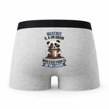 Caleçon Maxence Panda Grain - Humour Boxer Gris Idée Cadeau