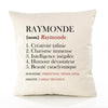Housse de Coussin Premium Raymonde Définition - Coton Canvas Fairtrade Beige Idée Cadeau Décoration Canapé