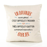 Housse de Coussin Premium Un Douanier Aussi génial - Coton Canvas Fairtrade Beige Idée Cadeau Décoration Canapé