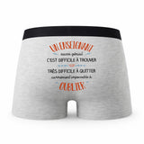 Caleçon Un Enseignant Aussi Génial - Humour Boxer Gris Idée Cadeau