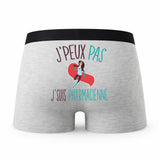 Caleçon Pharmacienne - Humour Boxer Gris Idée Cadeau Passion