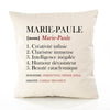 Housse de Coussin Premium Marie-Paule Définition - Coton Canvas Fairtrade Beige Idée Cadeau Décoration Canapé