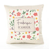 Housse de Coussin Femme Frédérique d'amour Motif Floral déco Salon canapé Chambre Cadeau Femme Anniversaire noël Coussin décoratif Motif Floral