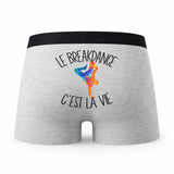 Caleçon Breakdance - Humour Boxer Gris Passion Idée Cadeau