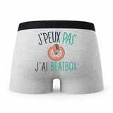 Caleçon Beatbox - Humour Boxer Gris Idée Cadeau Passion