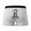 Caleçon Dylan Panda Grain - Humour Boxer Gris Idée Cadeau