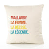 Housse de Coussin Premium Mallaury la Déesse la Légende Vintage - Coton Canvas Fairtrade Beige Idée Cadeau Décoration Canapé