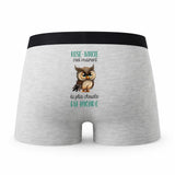 Caleçon Rose-Marie la Plus Chouette - Humour Boxer Gris Idée Cadeau