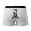 Caleçon Mathias Panda Grain - Humour Boxer Gris Idée Cadeau