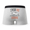 Caleçon Caravane - Humour Boxer Gris Idée Cadeau Passion