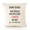 Housse de Coussin Premium Laurette ça n'existe Pas - Coton Canvas Fairtrade Beige Idée Cadeau Décoration Canapé 40x40