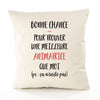 Housse de Coussin Premium Animatrice ça n'existe Pas - Coton Canvas Fairtrade Beige Idée Cadeau Décoration Canapé