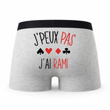 Caleçon Rami - Humour Boxer Gris Idée Cadeau Passion