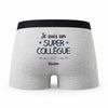Caleçon Vivien Un Super Collègue - Humour Boxer Gris Idée Cadeau