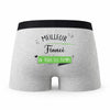 Caleçon Meilleur Fiance de Tous Les Temps - Humour Boxer Gris Idée Cadeau