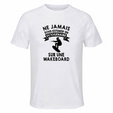 Maillot de Sport Homme Wakeboard Octogenaire - T-Shirt Respirant Polyester Manches Courtes - Cadeau Sportif Anniversaire Noël Fête des Pères