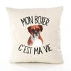 Housse de Coussin Premium Boxer - Coton Canvas Fairtrade Beige Idée Cadeau Décoration Canapé