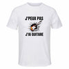 Maillot de Sport Homme Guitare J'peux Pas - T-Shirt Respirant Polyester Manches Courtes - Cadeau Sportif Anniversaire Noël Fête des Pères
