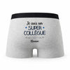 Caleçon Elouan Un Super Collègue - Humour Boxer Gris Idée Cadeau