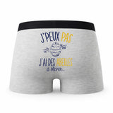 Caleçon Abeilles Apiculture - Humour Boxer Gris Idée Cadeau Passion