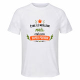 Maillot de Sport Homme Meilleur Mael Super Pouvoir Cadeau Anniversaire Noël Fête des Pères T-Shirt Respirant Polyester