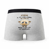 Caleçon Steeve Agneau - Humour Boxer Gris Idée Cadeau