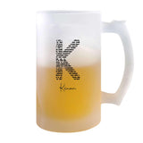 Verre à Bière Kénan Lettre Littérature | Chope de Bière Pinte | Idée Cadeau Prénom Livre Lecture Anniversaire Papa Collègue Départ Retraite Noël