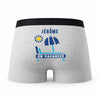 Caleçon Jerome en Vacances - Humour Boxer Gris Idée Cadeau
