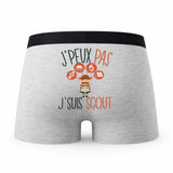 Caleçon Scout Scoutisme - Humour Boxer Gris Idée Cadeau Passion