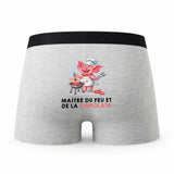 Caleçon Chipolata - Humour Boxer Gris Idée Cadeau