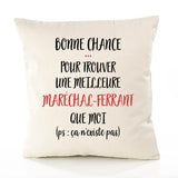 Housse de Coussin Premium Maréchal-ferrant ça n'existe Pas - Coton Canvas Fairtrade Beige Idée Cadeau Décoration Canapé