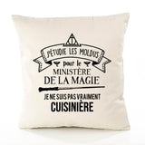 Housse de Coussin Premium cuisinière Grand cru - Coton Canvas Fairtrade Beige Idée Cadeau Décoration Canapé