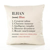 Housse de Coussin Premium Ilhan Définition - Coton Canvas Fairtrade Beige Idée Cadeau Décoration Canapé 40x40