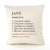 Housse de Coussin Premium Jany Définition - Coton Canvas Fairtrade Beige Idée Cadeau Décoration Canapé 40x40
