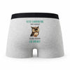 Caleçon Cette Laborantine Caractère de Cochon - Humour Boxer Gris Idée Cadeau