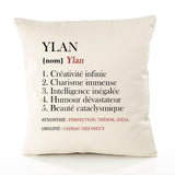 Housse de Coussin Premium Ylan Définition - Coton Canvas Fairtrade Beige Idée Cadeau Décoration Canapé