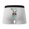 Caleçon Elea Pas Touche Panda - Humour Boxer Gris Idée Cadeau
