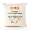 Housse de Coussin Premium Un Tonton Aussi génial - Coton Canvas Fairtrade Beige Idée Cadeau Décoration Canapé