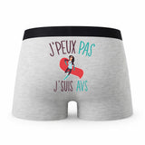 Caleçon AVS - Humour Boxer Gris Idée Cadeau Passion