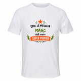 Maillot de Sport Homme Meilleur Marc Super Pouvoir Cadeau Anniversaire Noël Fête des Pères T-Shirt Respirant Polyester