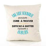 Housse de Coussin Premium Une Aide Soignante Formidable - Coton Canvas Fairtrade Beige Idée Cadeau Décoration Canapé