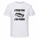 Maillot de Sport Homme Piano J'peux Pas - T-Shirt Respirant Polyester Manches Courtes - Cadeau Sportif Anniversaire Noël Fête des Pères