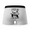 Caleçon Quad 2 - Humour Boxer Gris Idée Cadeau Passion