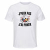 Maillot de Sport Homme Poker J'peux Pas - T-Shirt Respirant Polyester Manches Courtes - Cadeau Sportif Anniversaire Noël Fête des Pères
