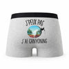 Caleçon Canyoning - Humour Boxer Gris Idée Cadeau Passion
